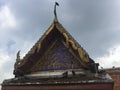 Roof of Pier entrance to Kanlayanamit Temple in Bangkok Thailand