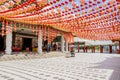 Roof with red Chinese lanterns, Thean Hou Temple. Kuala Lumpur