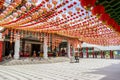 Roof with red Chinese lanterns, Thean Hou Temple. Kuala Lumpur