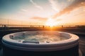 Roof relaxing jacuzzi luxury. Generate Ai