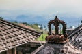 Roof Relief of Prayer Room Inside Cetho Temple at Karanganyar Tawangmangu Central Java Indonesia