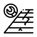 Roof repair icon vector outline illustration