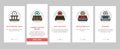 Roof Replacement Job Onboarding Icons Set Vector