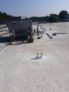 roof rooftop equipment frame pitchpan flashing