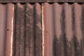 Roof rusty corrugated iron metal texture Royalty Free Stock Photo