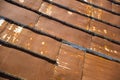 Roof rusty corrugated iron metal texture Royalty Free Stock Photo