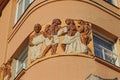 Roof sculptures on Bana Jelacica Square