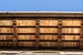 Roof shingle viewed from below Royalty Free Stock Photo