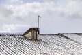 Roof snow in winter