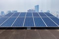 Solar energy and modern city Royalty Free Stock Photo