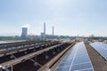 Roof solar energy and thermal power plant Royalty Free Stock Photo