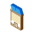 roof solar panel isometric icon vector illustration Royalty Free Stock Photo
