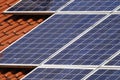 Roof with solar panels Royalty Free Stock Photo