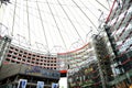 Roof of the Sony Center is located near the Berlin Potsdamer Platz railway station. Royalty Free Stock Photo