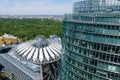 Roof of the Sony Center at Potsdamer Platz in Berlin Royalty Free Stock Photo