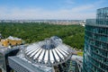 Roof of the Sony Center at Potsdamer Platz in Berlin Royalty Free Stock Photo