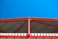 Roof steel construction of a stadium Royalty Free Stock Photo