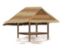 Roof straw hut