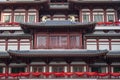 Roof structure of The Buddha Tooth Relic Temple and Museum, Chinatown, Singapore Royalty Free Stock Photo