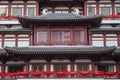 Roof structure of The Buddha Tooth Relic Temple and Museum, Chinatown, Singapore Royalty Free Stock Photo