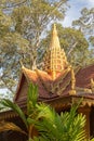 Roof structure of the shrine of Preah Ang Chek Preah Ang Chorm, Siem Reap, Cambodia, Asia