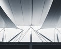 Roof structure White Fabric Modern Building outdoor Architecture detail Royalty Free Stock Photo