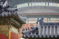 The roof of temple of Heaven in Beijing, a traditional Chinese construction Royalty Free Stock Photo