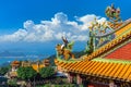 Roof of temple in Jiufen old street, Taiwan. Royalty Free Stock Photo