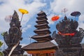 The roof of Temple Ulun Danau in Bali