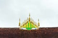 The roof of the temple Wat Sensoukaram in Louangphabang, Laos. Copy space for text.