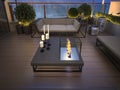 Roof - terrace in a modern style