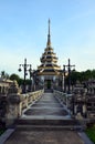 Roof Thai Style at public park in Nonthaburi Thailand Royalty Free Stock Photo