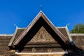 roof of thai temple in bangkok thailand, digital photo picture as a background Royalty Free Stock Photo