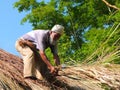 Roof Thatching in Kerala, India