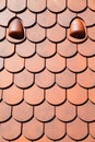 Roof tile patern orange