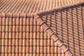 Roof tile pattern. Old Ceramic Roof Royalty Free Stock Photo