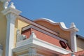 Roof tile pattern over blue sky Royalty Free Stock Photo