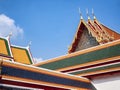 Roof tiles Bangkok landmark Wat pho Temple Art Architecture details