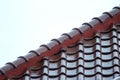 Modern roof tiles with spanish style Royalty Free Stock Photo