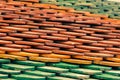Roof tiles are made of clay layers Royalty Free Stock Photo
