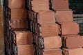 Roof tiles made of terracotta Royalty Free Stock Photo