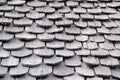 Roof tiles made of wood texture background