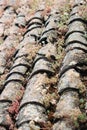 Roof tiles in the old house Royalty Free Stock Photo