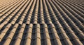 Roof Tiles Pattern with Clay Tiles Royalty Free Stock Photo