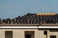 Roof tiles placed for laying on the roof Royalty Free Stock Photo