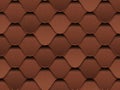 Roof tiles seamless pattern brown color vector Royalty Free Stock Photo