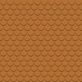 Roof tiles seamless pattern. Shingles profiles background. Backdrop. Vector.