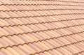 Roof tiles and sky sunlight. Roofing Contractors concept Installing Royalty Free Stock Photo