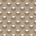 Roof Tiles vector concept colored seamless pattern Royalty Free Stock Photo