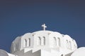 Roof top church in santorini, greece Royalty Free Stock Photo